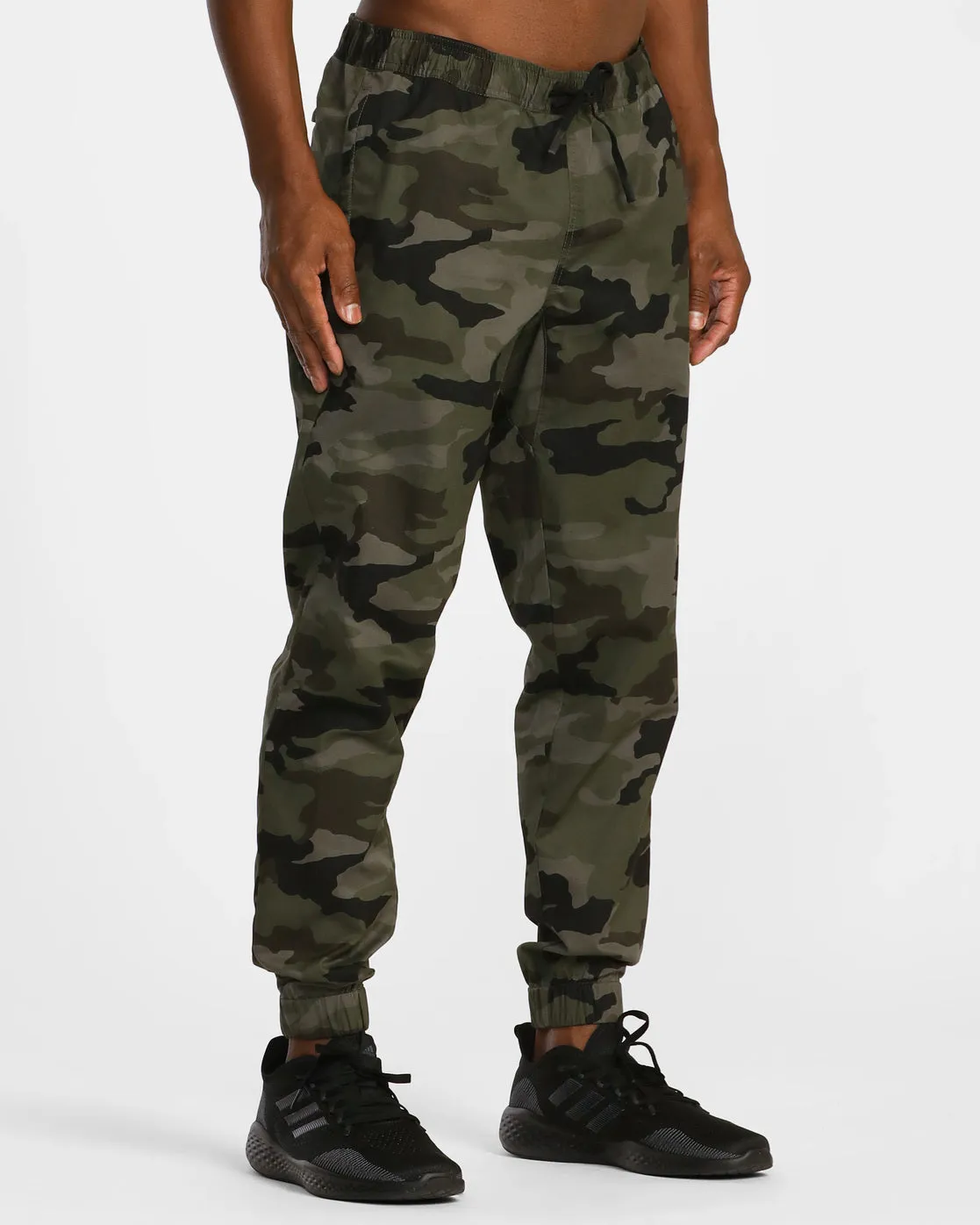 Spectrum Cuffed Track Pants - Green Camo Iii