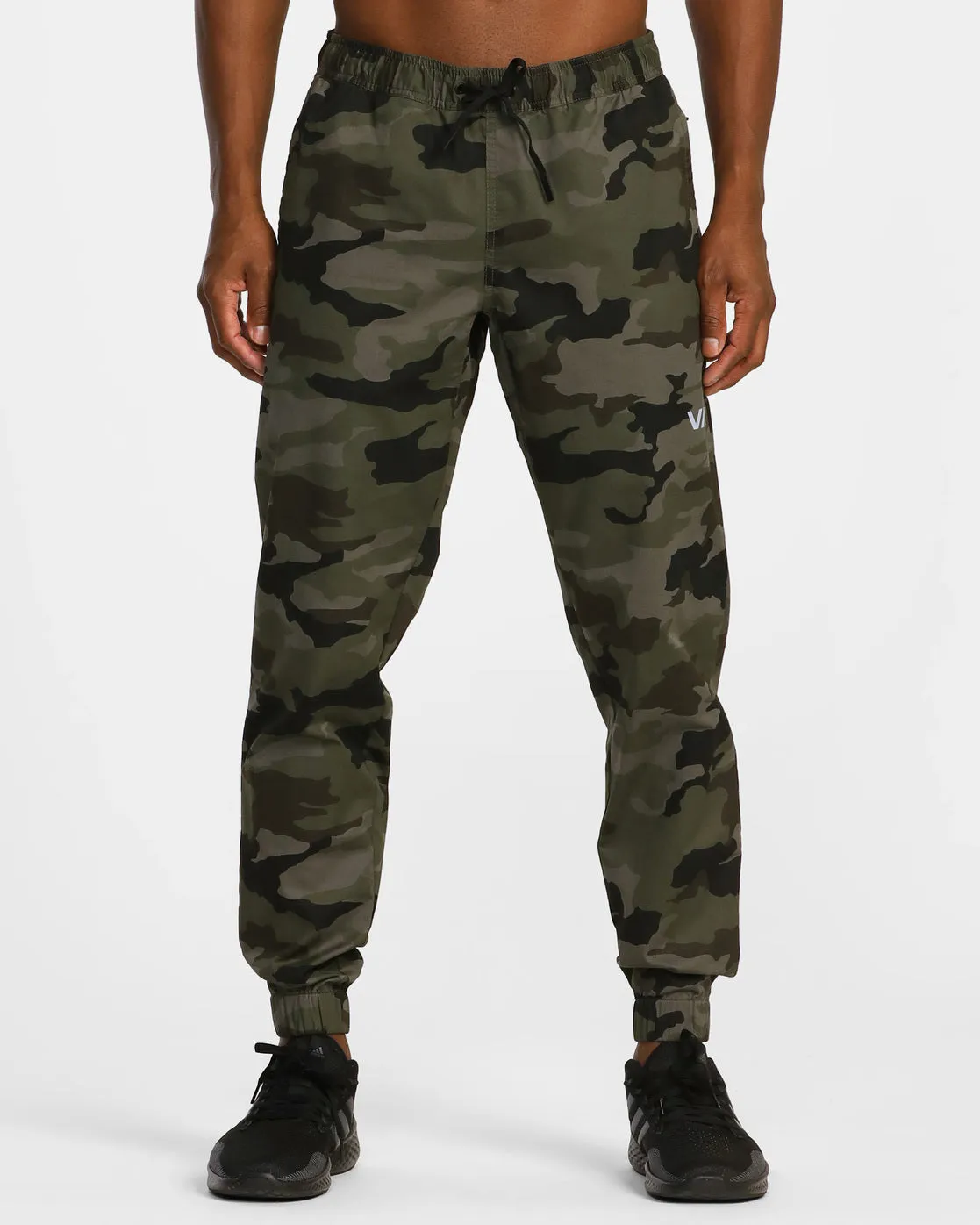 Spectrum Cuffed Track Pants - Green Camo Iii