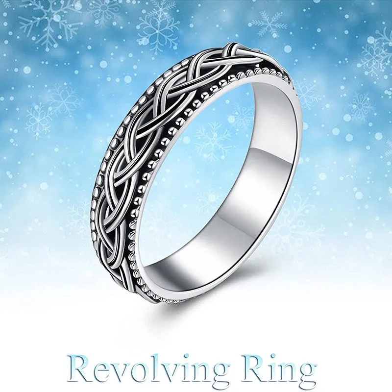 Sterling Silver Celtic Knot Spinner Ring