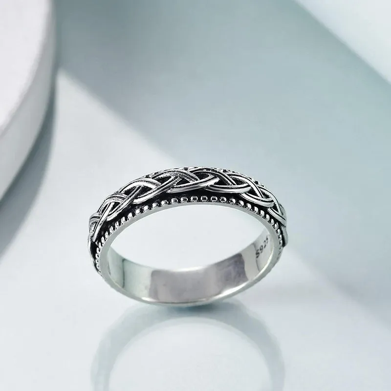 Sterling Silver Celtic Knot Spinner Ring