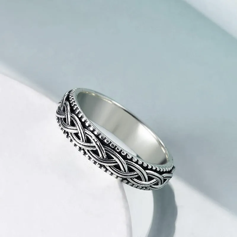 Sterling Silver Celtic Knot Spinner Ring