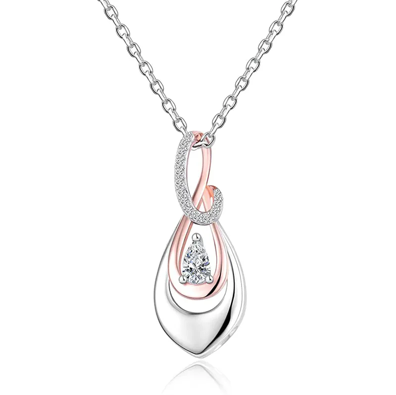 Sterling Silver TearDangle Infinity Urn Necklace for Ashes