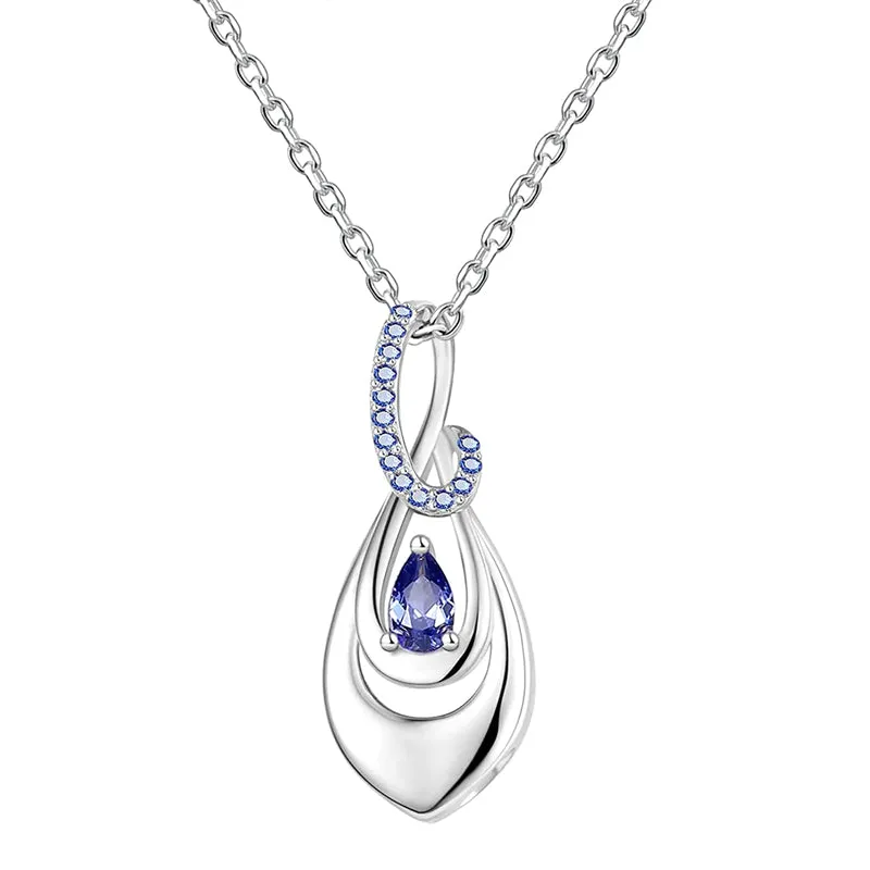 Sterling Silver TearDangle Infinity Urn Necklace for Ashes