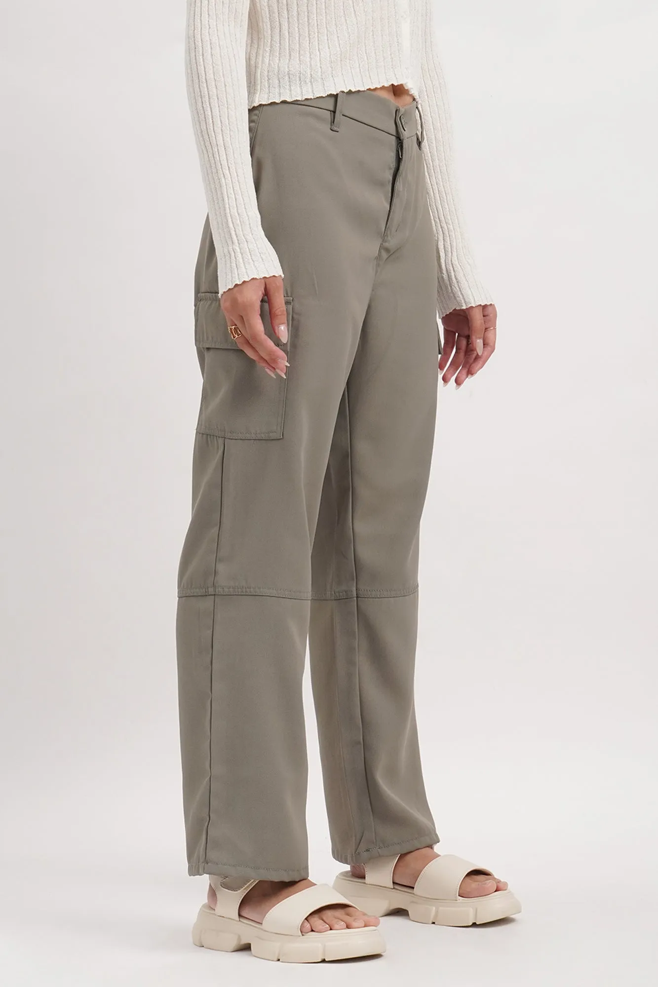 Straight Fit Cargo Trousers