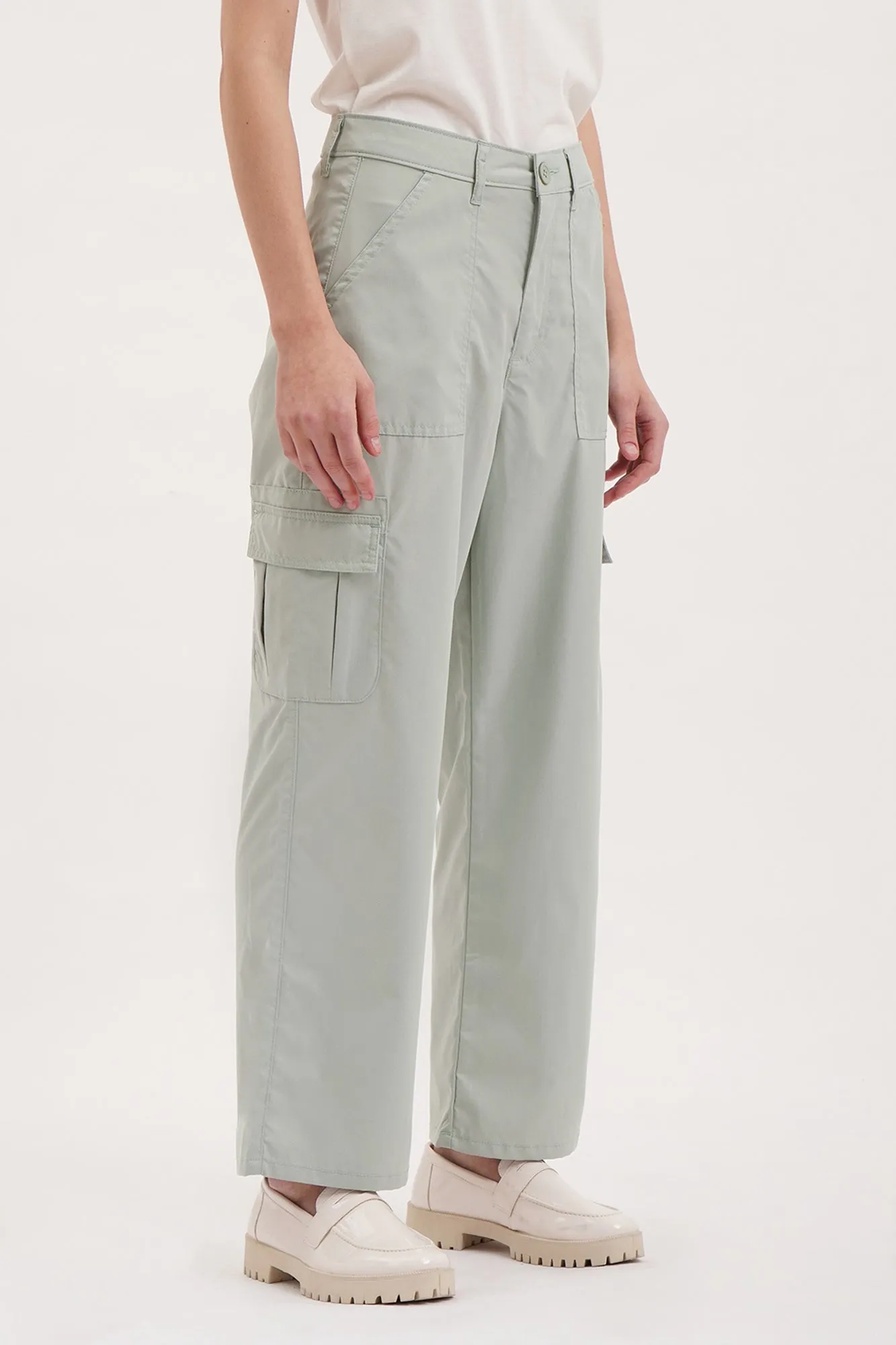 Straight Fit Nylon Cargo Pants