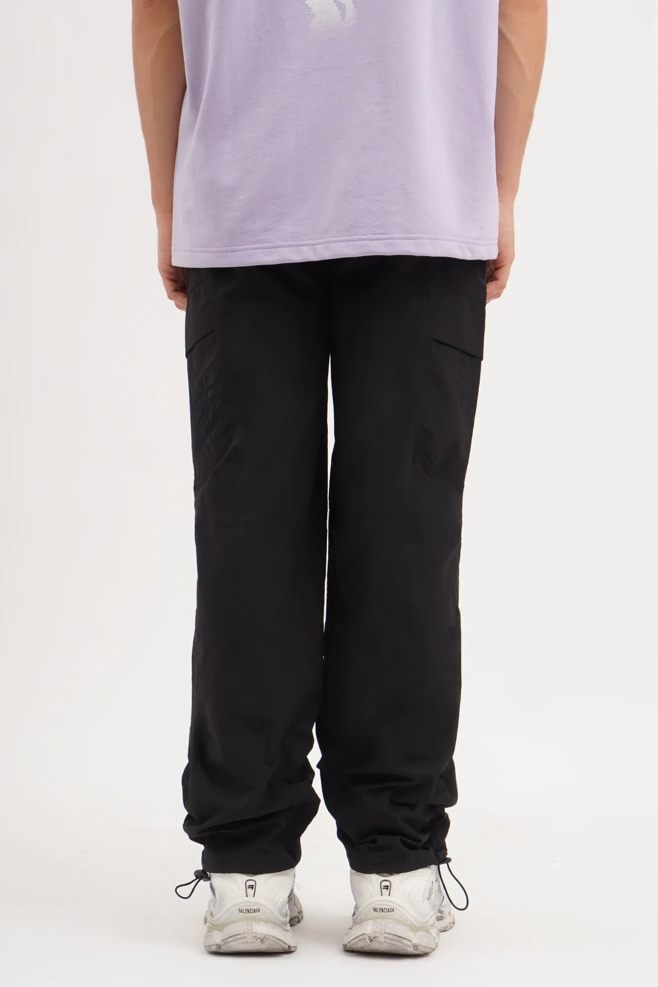 Straight Fit Nylon Cargo Trousers