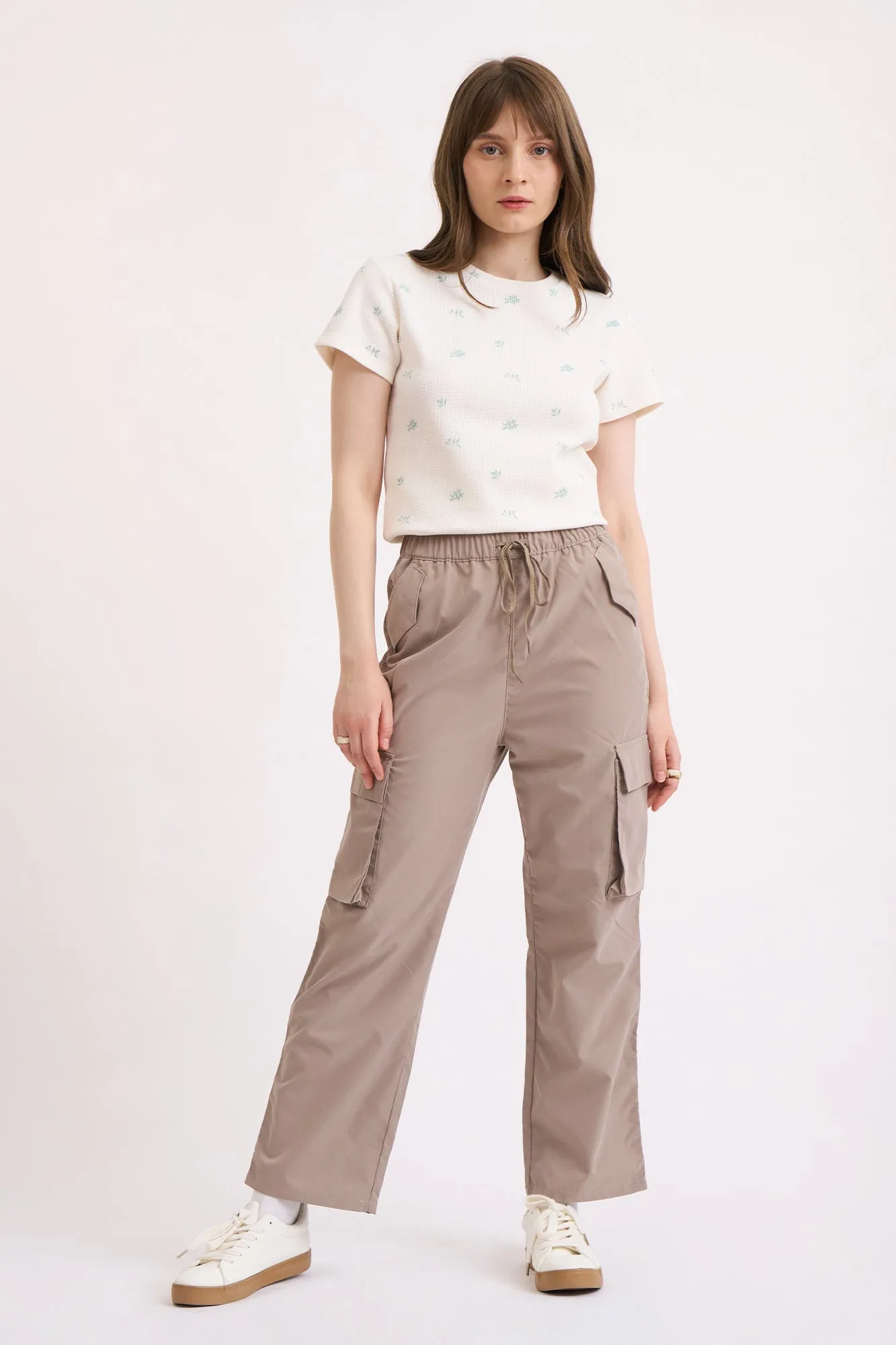 Straight Fit Pull-On Cargo Trousers