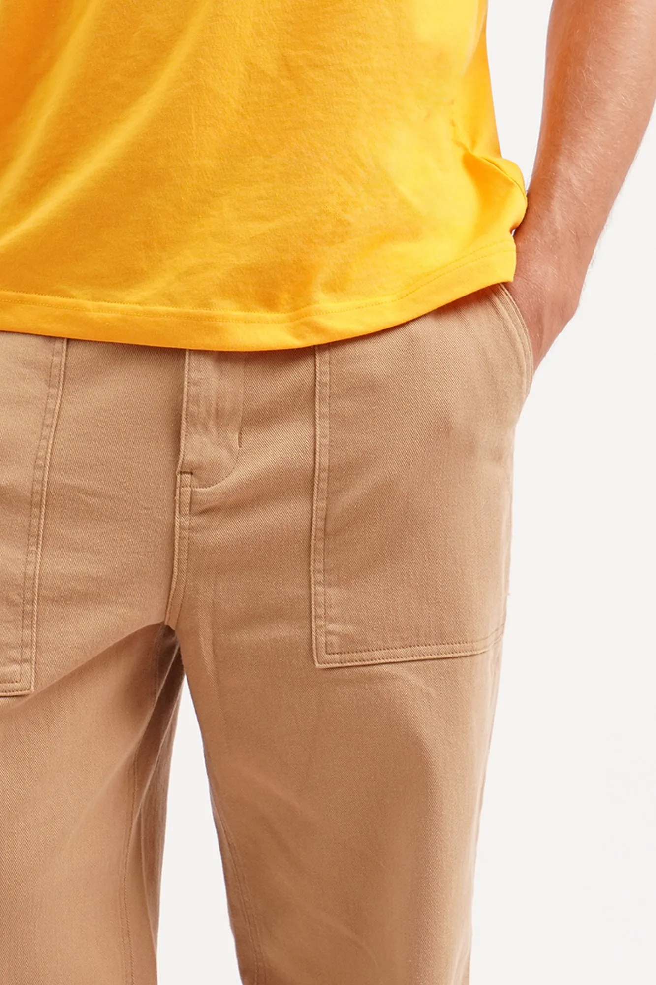 Straight Fit Trousers with Front Pocket Detail