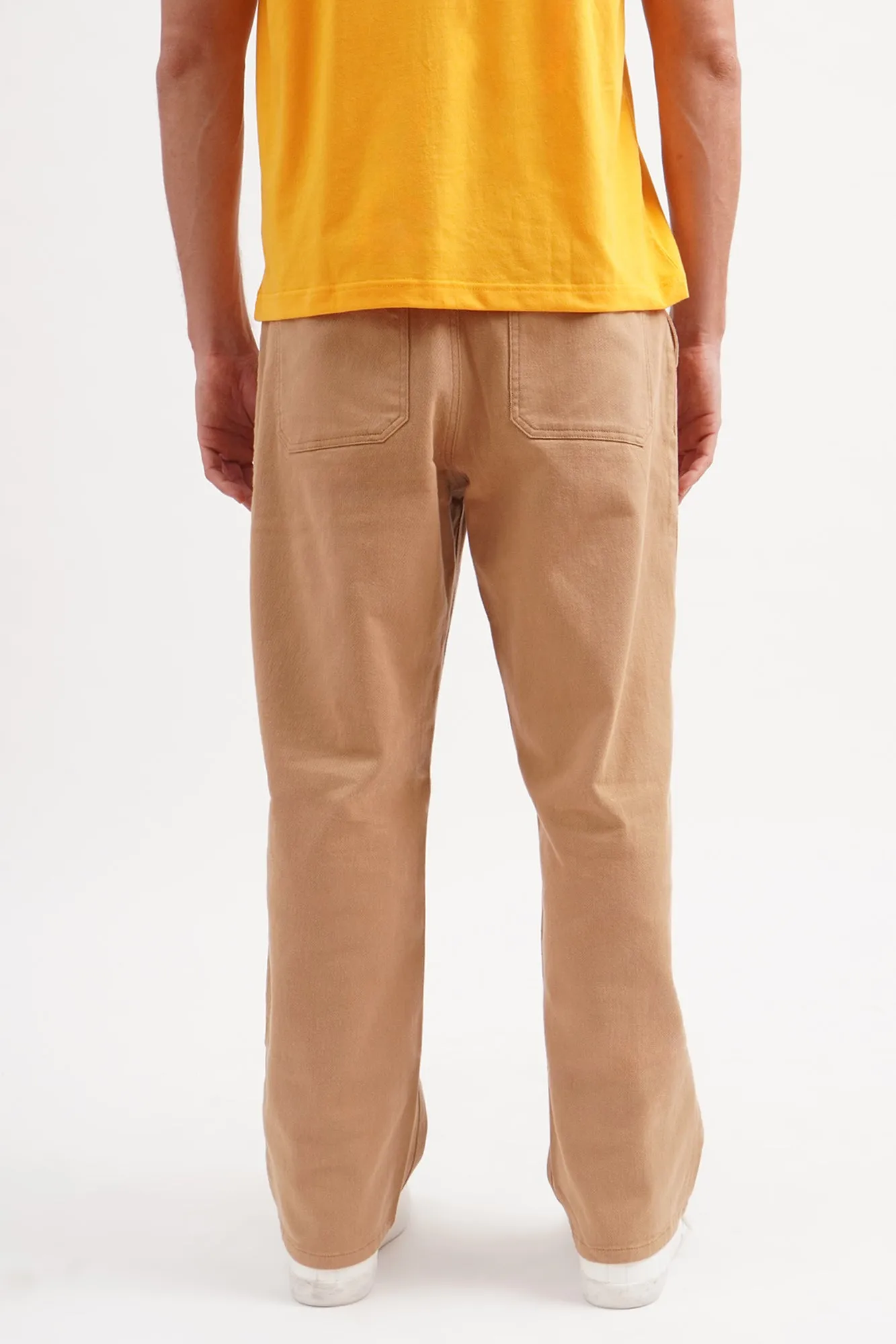 Straight Fit Trousers with Front Pocket Detail