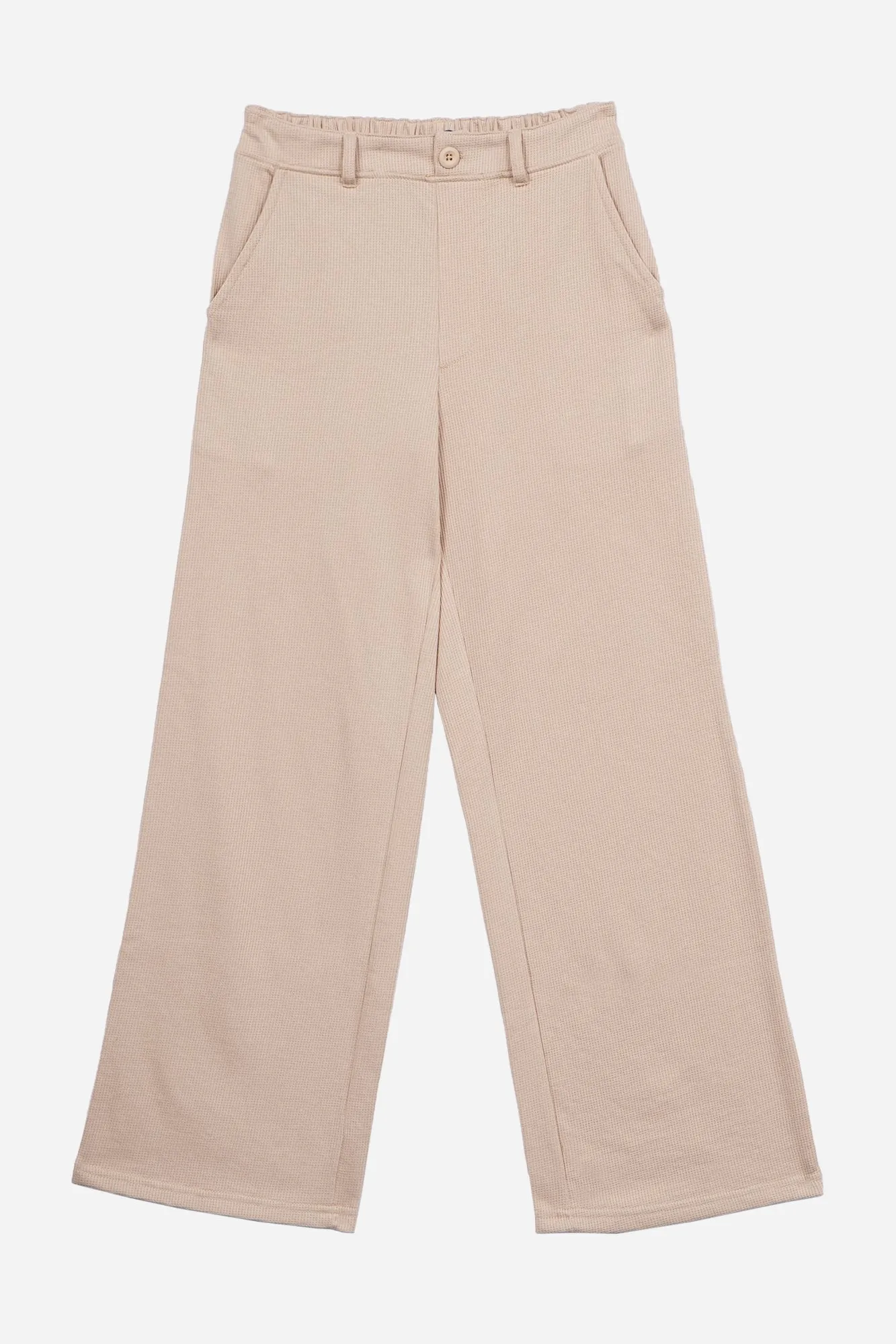 Straight Fit Waffle Trousers