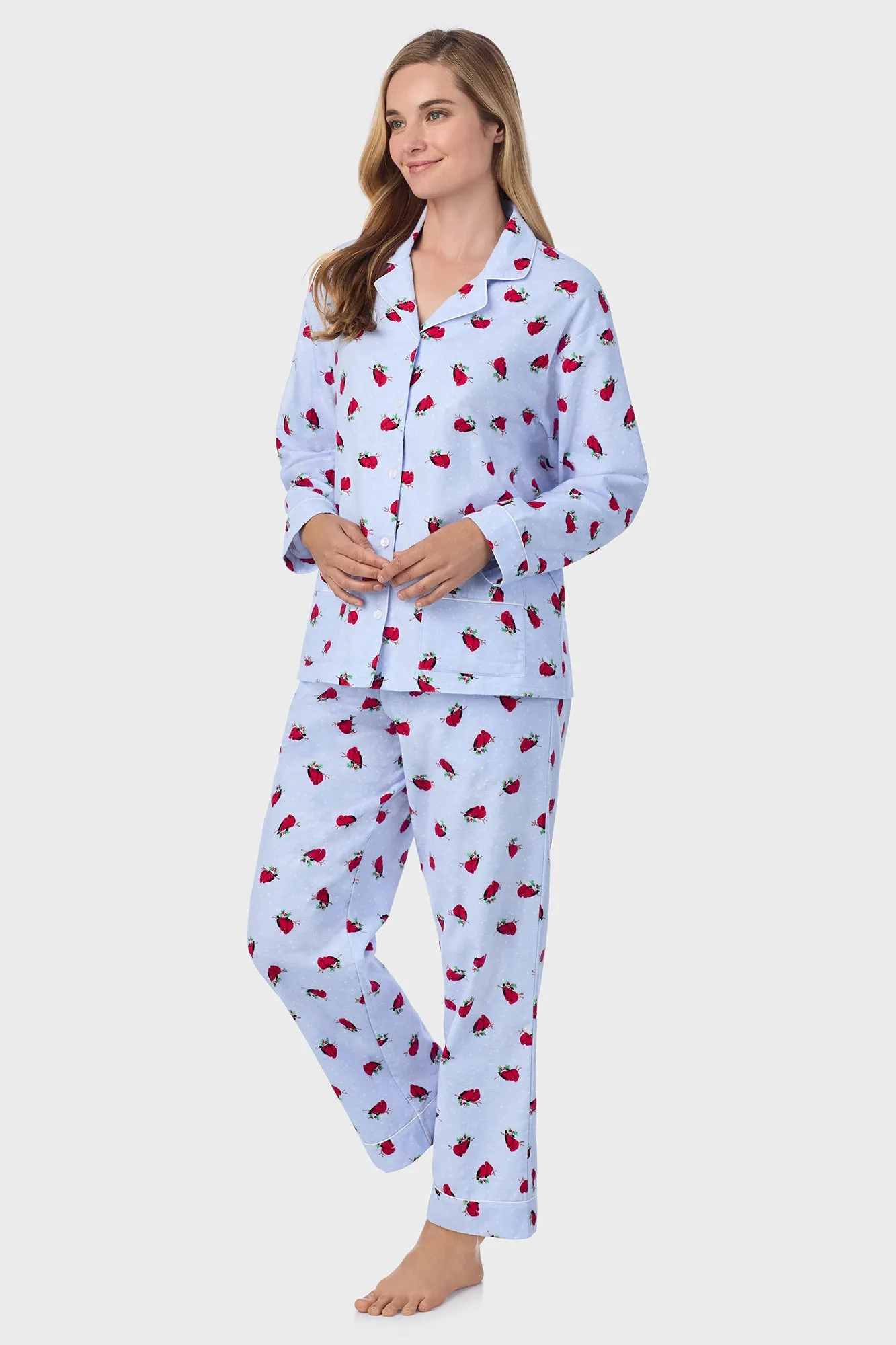 Sweet Cardinal Flannel Pajama