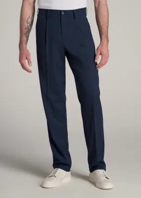 Tall Men's Relaxed Pleated Trouser in Deep Cove