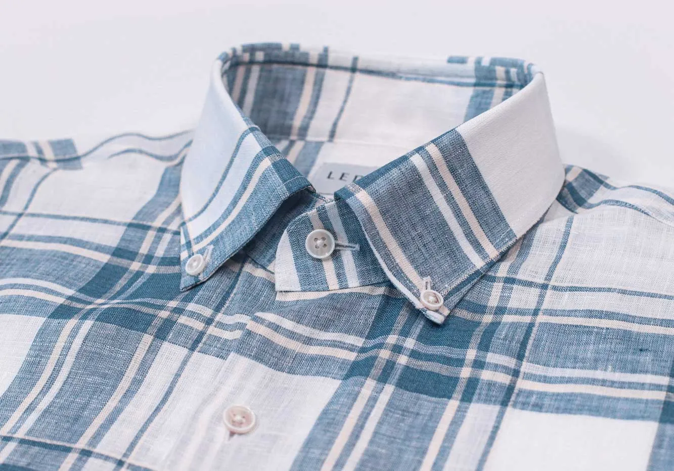 The Blue Fog Hartley Linen Plaid Custom Shirt