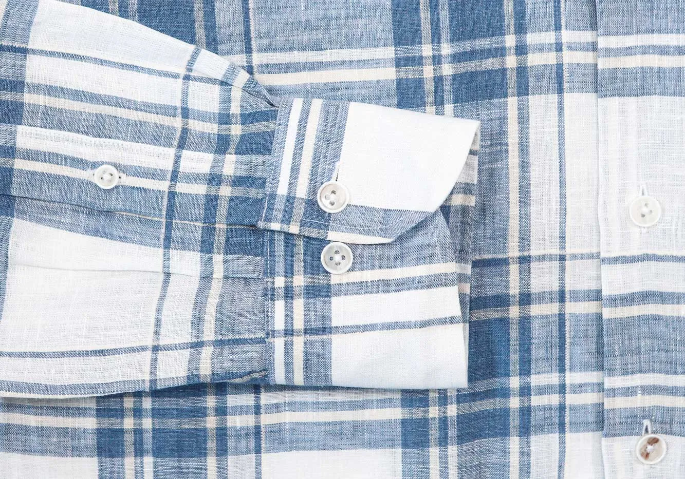 The Blue Fog Hartley Linen Plaid Custom Shirt