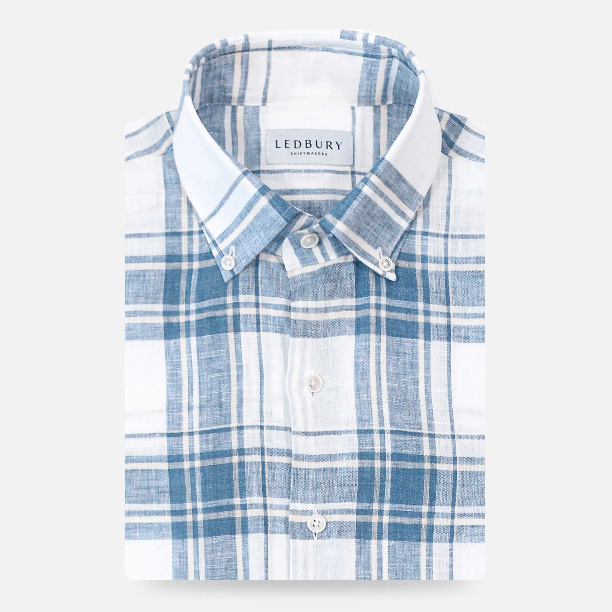 The Blue Fog Hartley Linen Plaid Custom Shirt