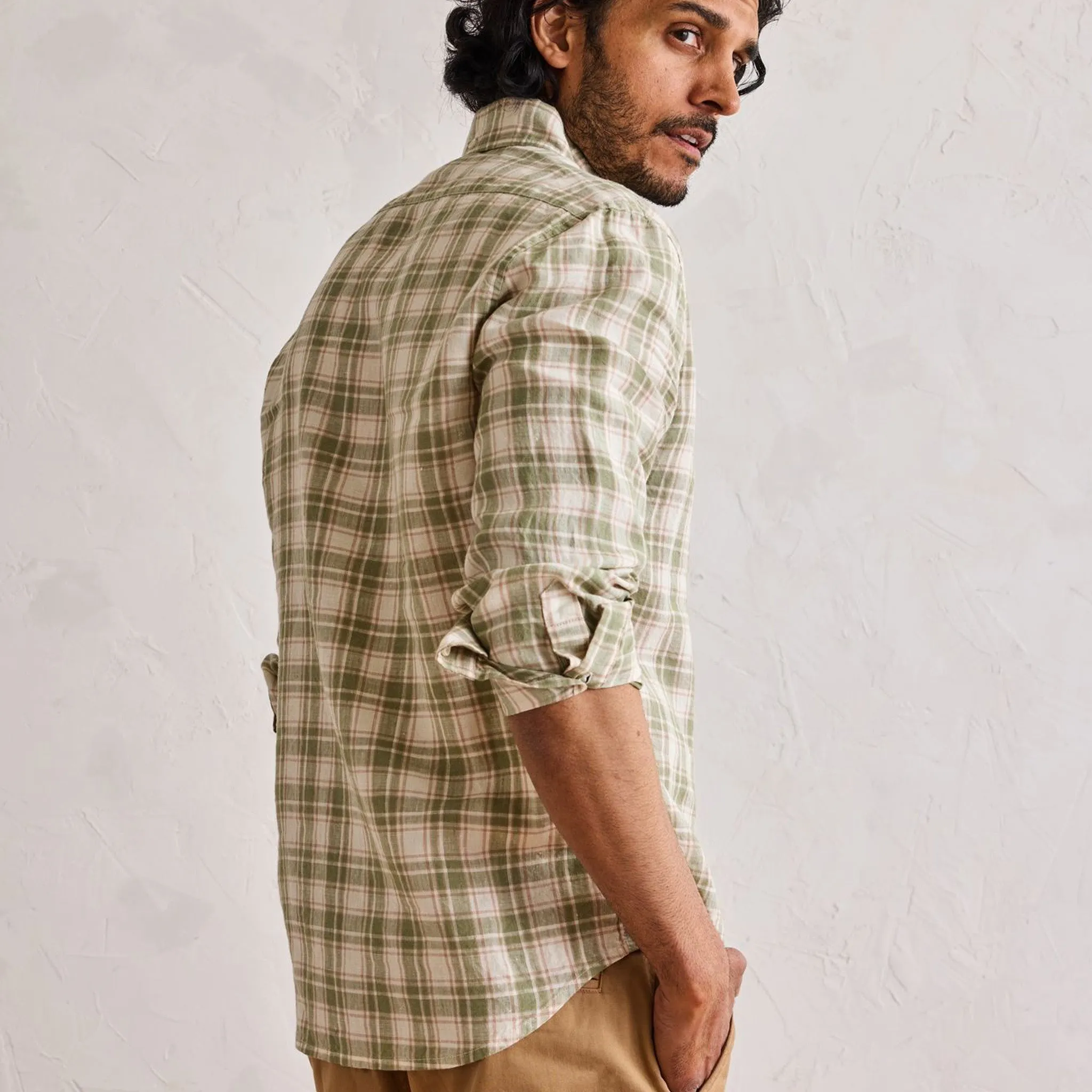 The Jack in Palm Plaid Linen