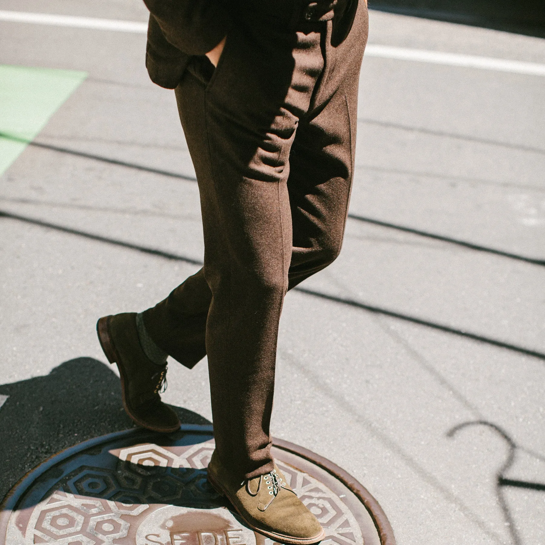 The Telegraph Trouser in Chocolate Wool