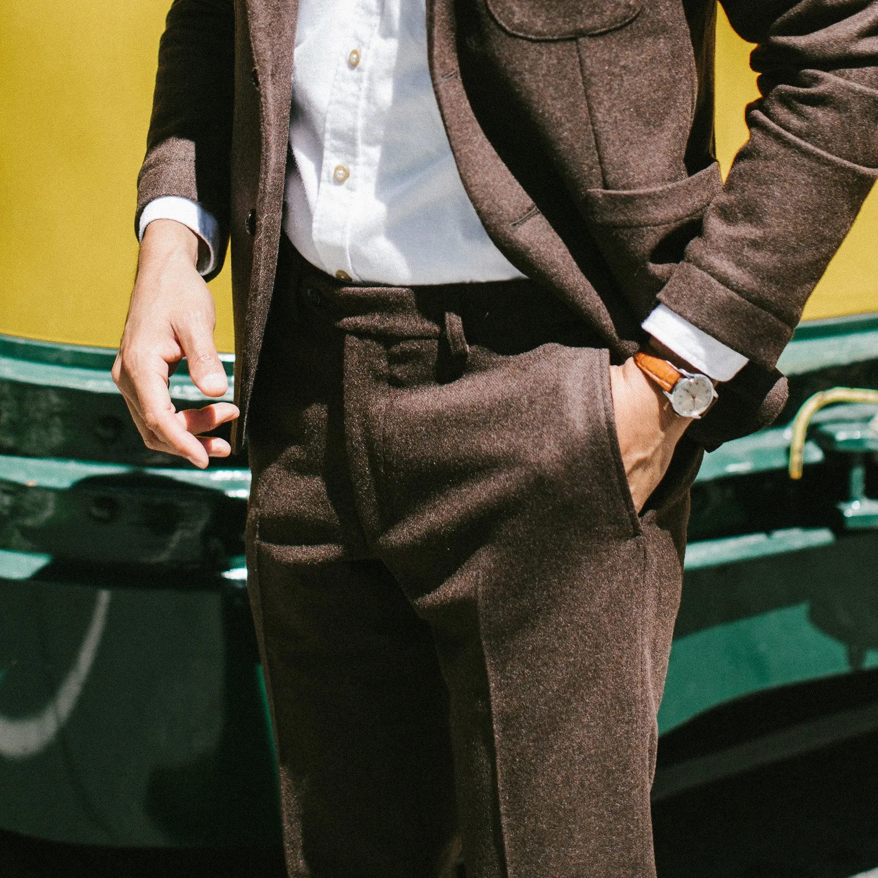 The Telegraph Trouser in Chocolate Wool