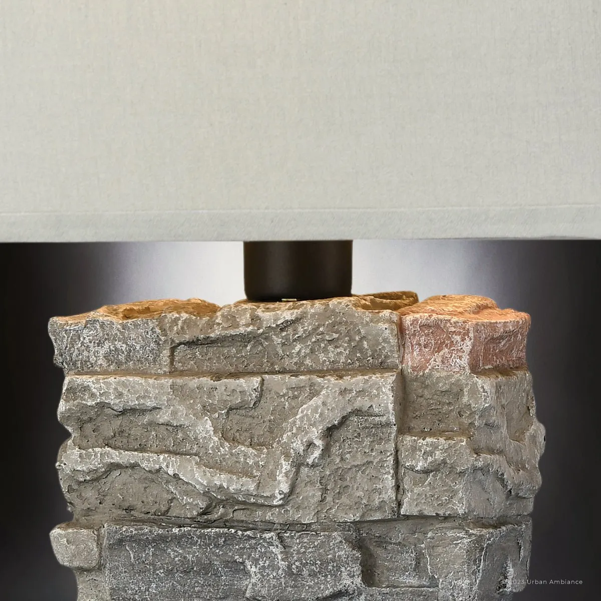 UEX7340 Mediterranean Table Lamp 18''W x 12''D x 30''H, Stone Gray Finish, Pella Collection