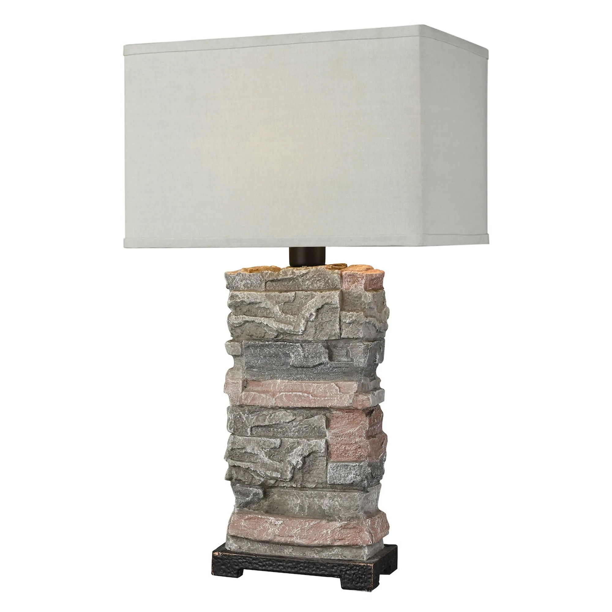 UEX7340 Mediterranean Table Lamp 18''W x 12''D x 30''H, Stone Gray Finish, Pella Collection