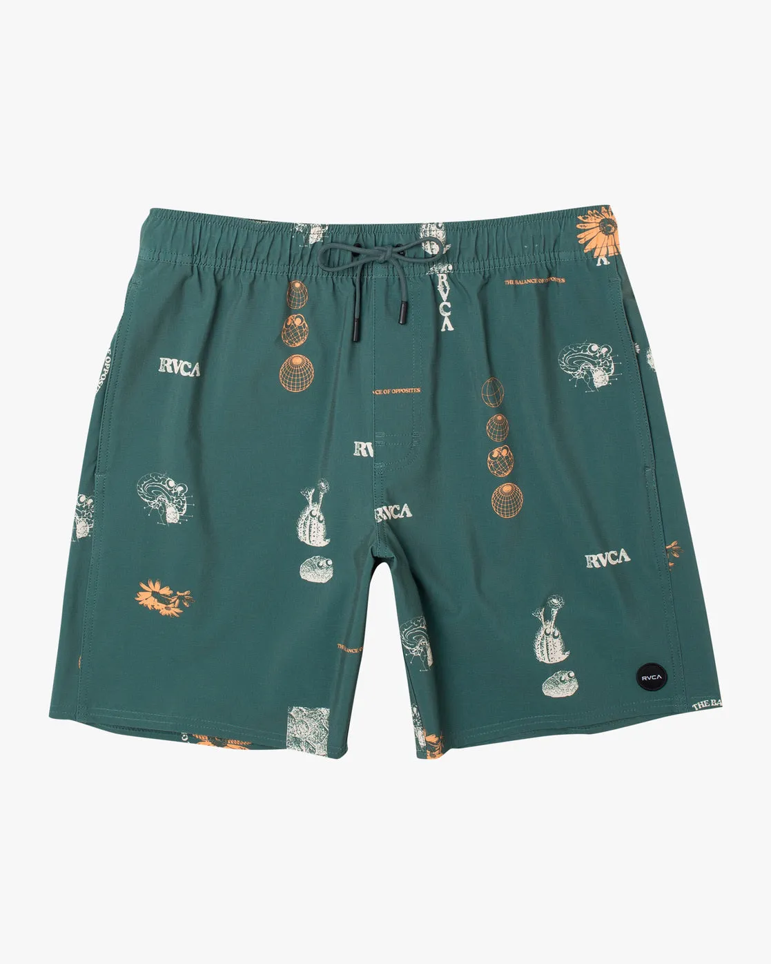 VA Pigment Elastic Waist 17 Boardshorts - Forest