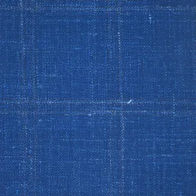 Westwood Hart Royal Blue with Faint Plaid Wool Linen Silk Blend Men's Sportcoat