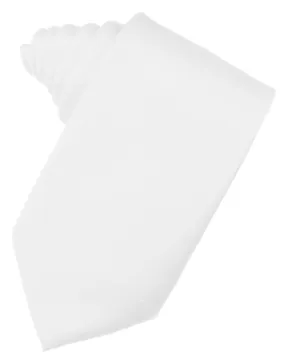 White Luxury Satin Necktie