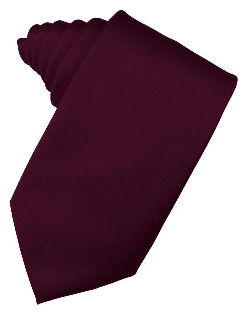 Wine Luxury Satin Necktie