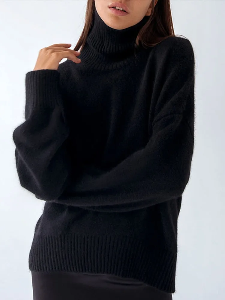 Women's Knitted Turtleneck Sweater