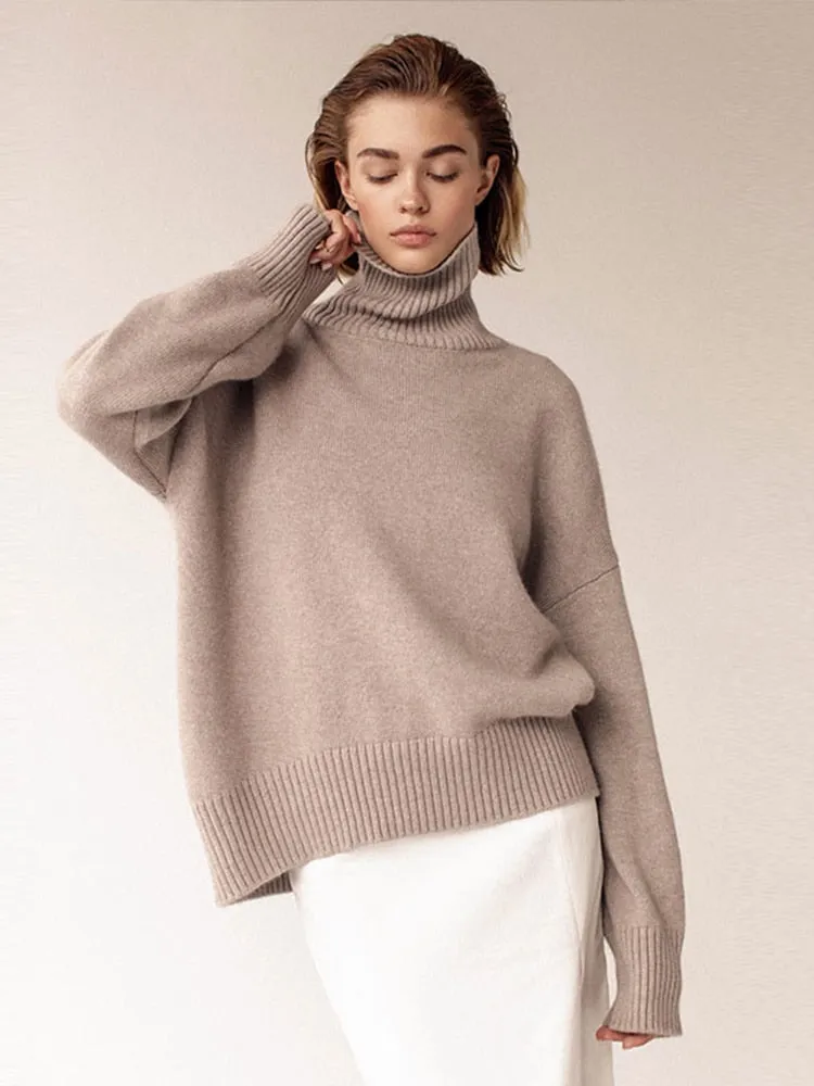 Women's Knitted Turtleneck Sweater