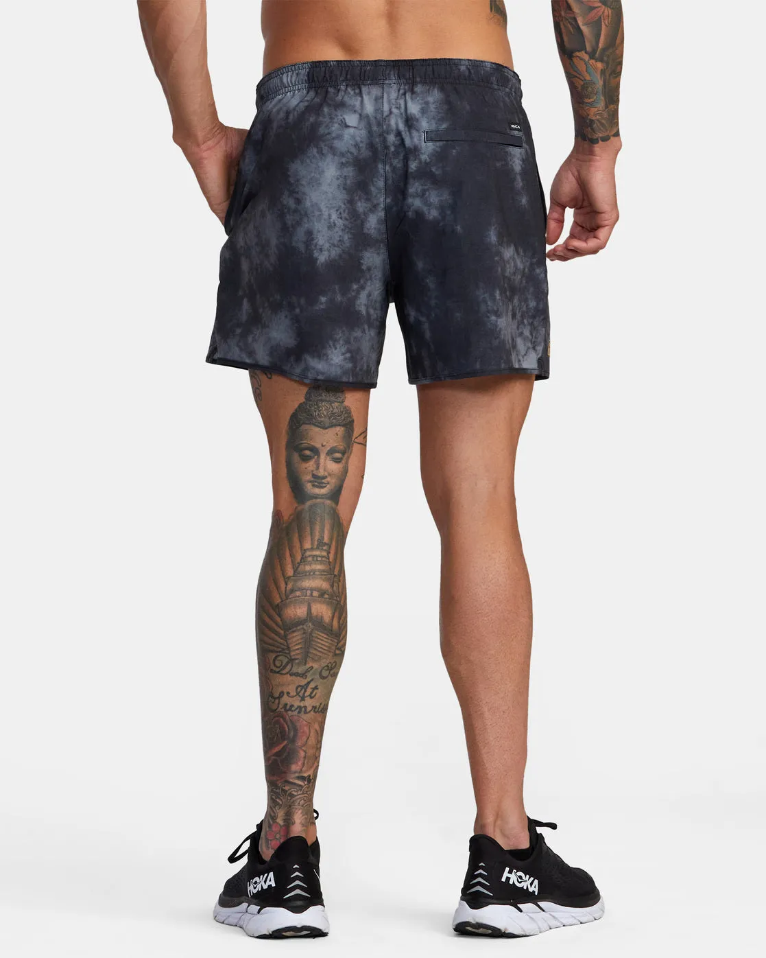 Yogger 15 Running Shorts - RVCA Black Tie Dye