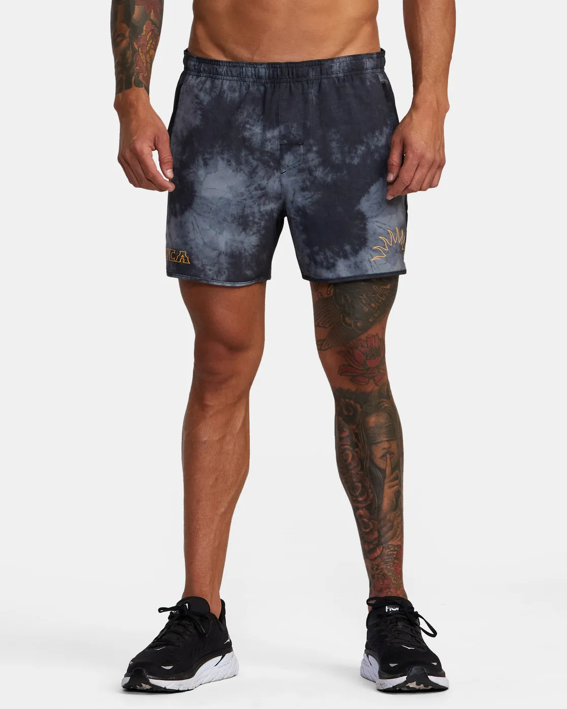 Yogger 15 Running Shorts - RVCA Black Tie Dye