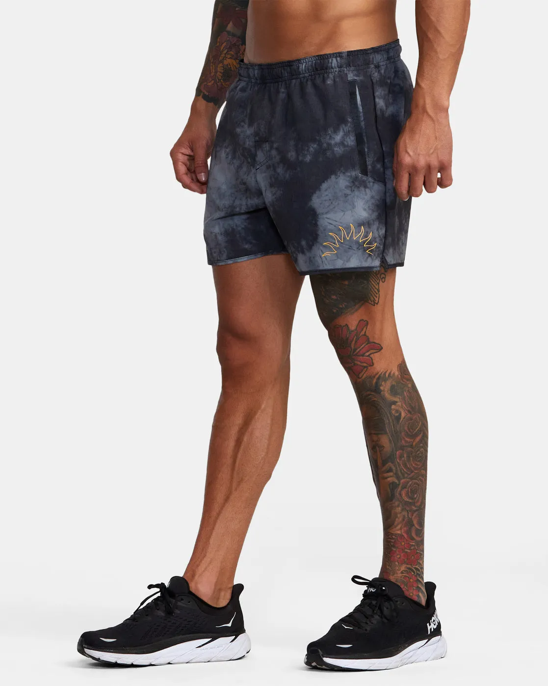 Yogger 15 Running Shorts - RVCA Black Tie Dye