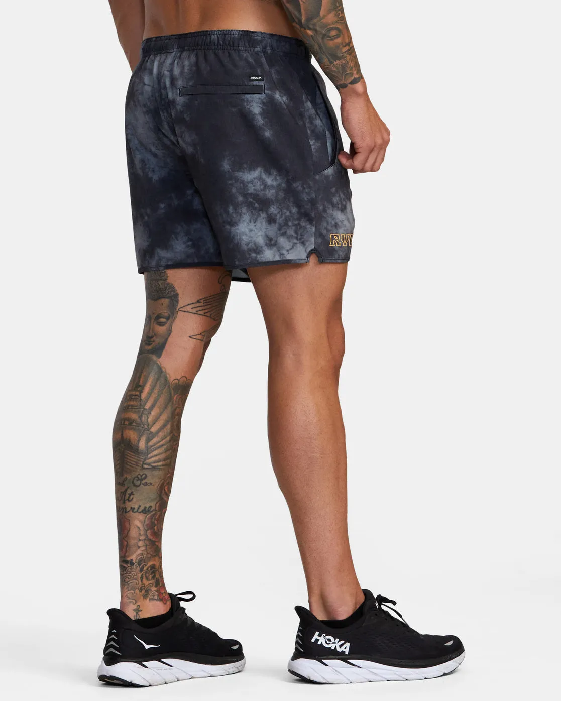 Yogger 15 Running Shorts - RVCA Black Tie Dye