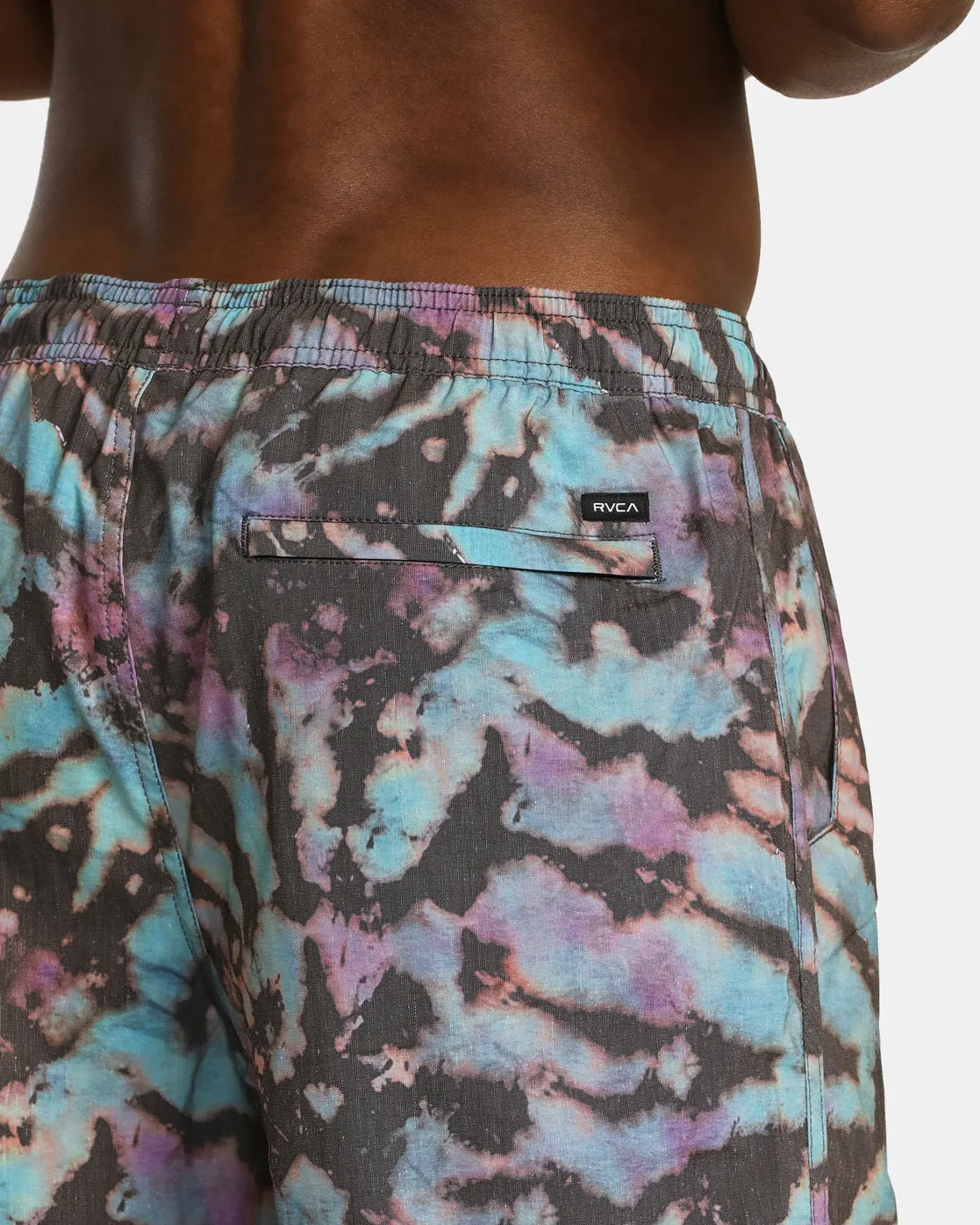 Yogger Hybrid 17 Athletic Shorts - Black Tie Dye