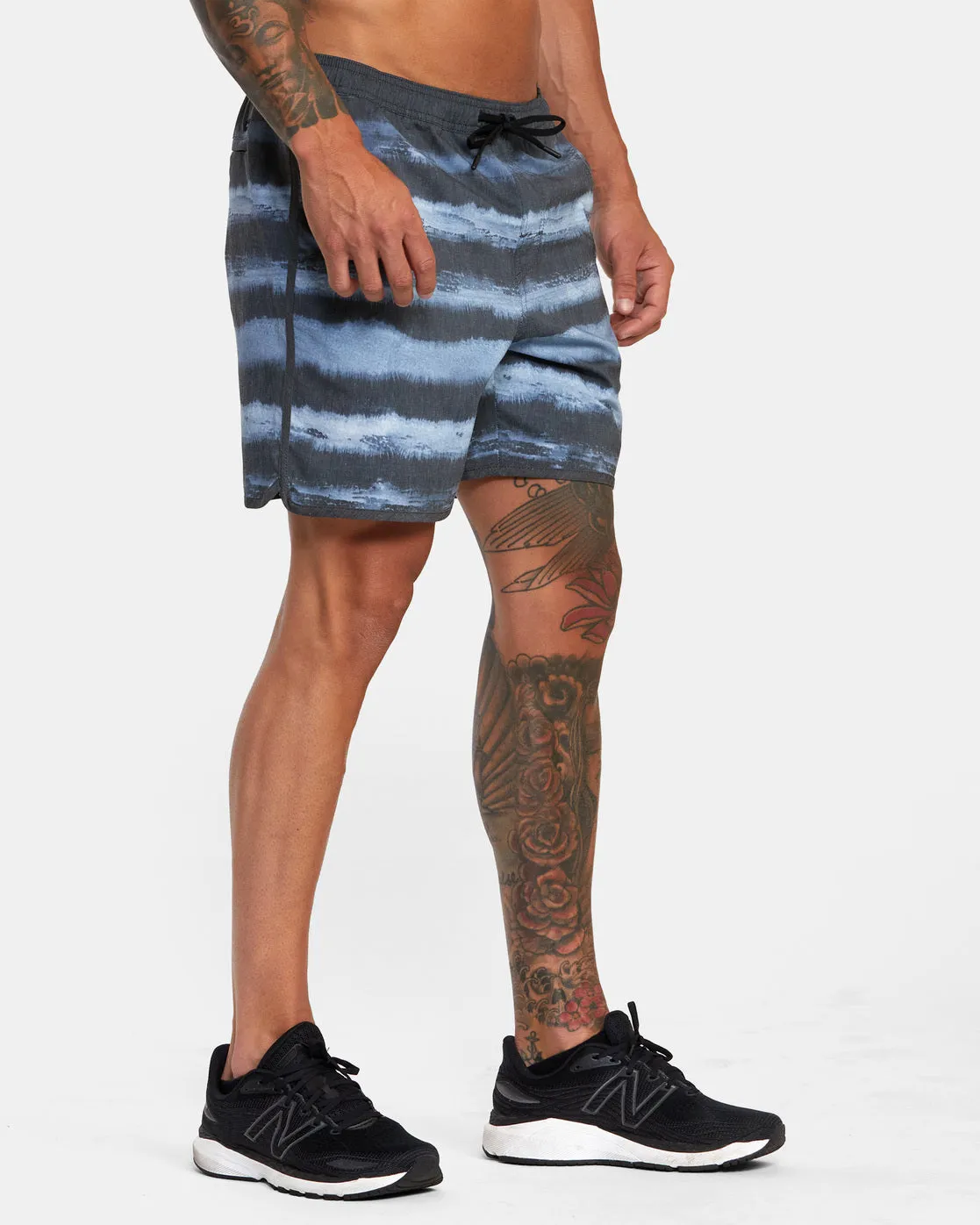 Yogger Hybrid 17 Athletic Shorts - Furry Stripe Midnight