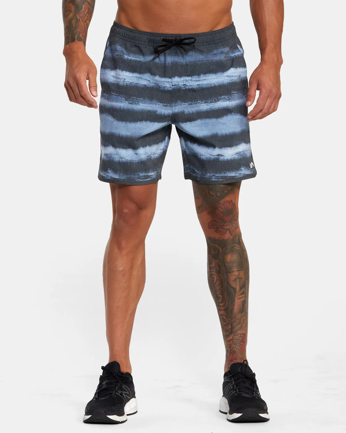 Yogger Hybrid 17 Athletic Shorts - Furry Stripe Midnight