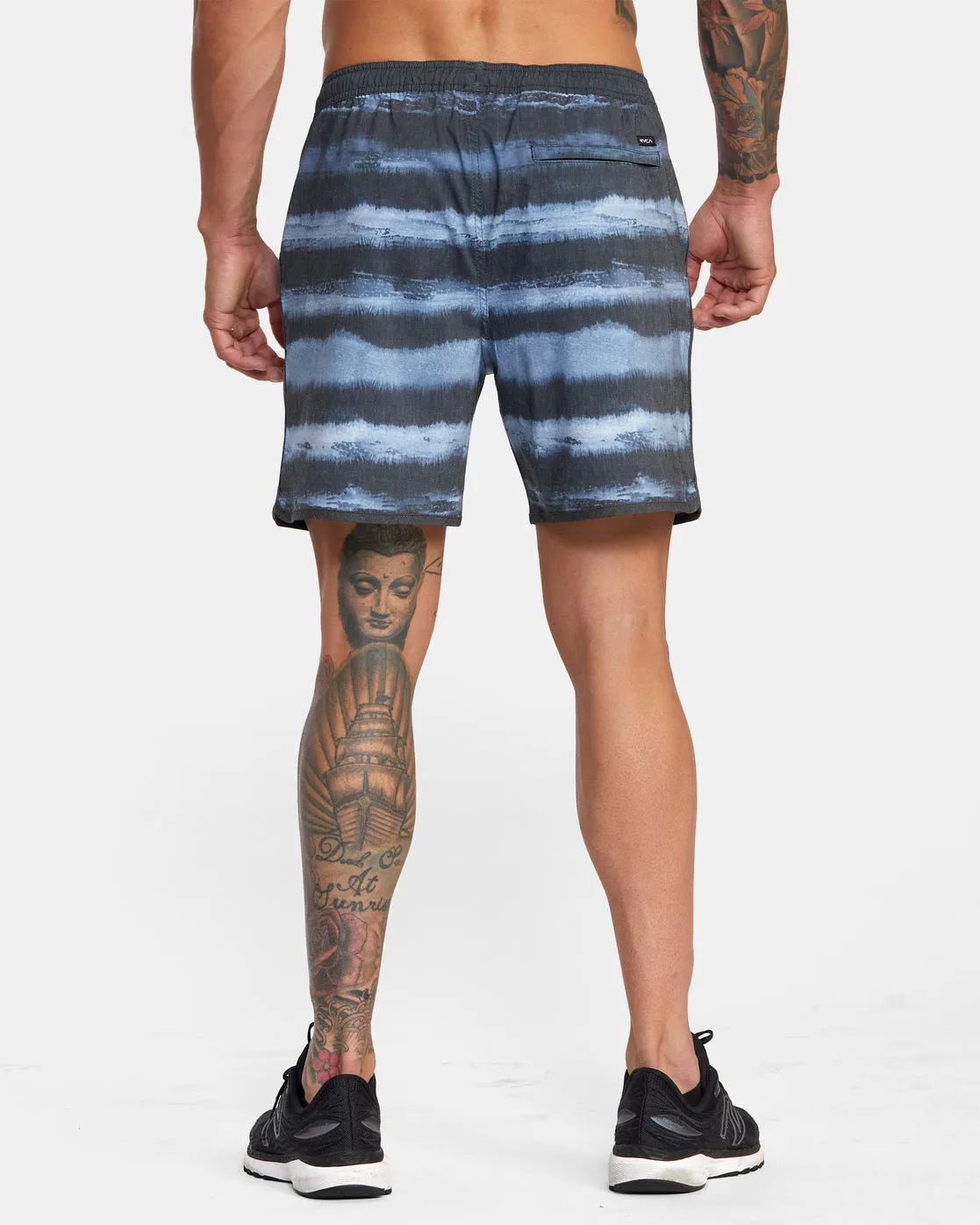 Yogger Hybrid 17 Athletic Shorts - Furry Stripe Midnight