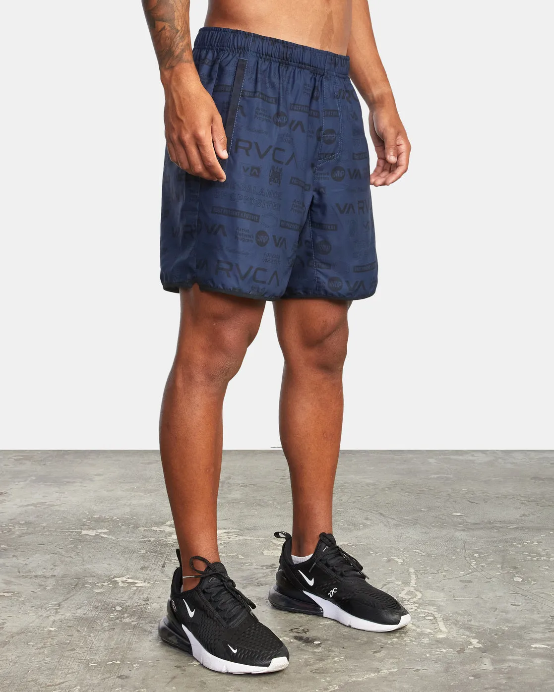 Yogger IV 17 Athletic Shorts - Brand All Over Midnight