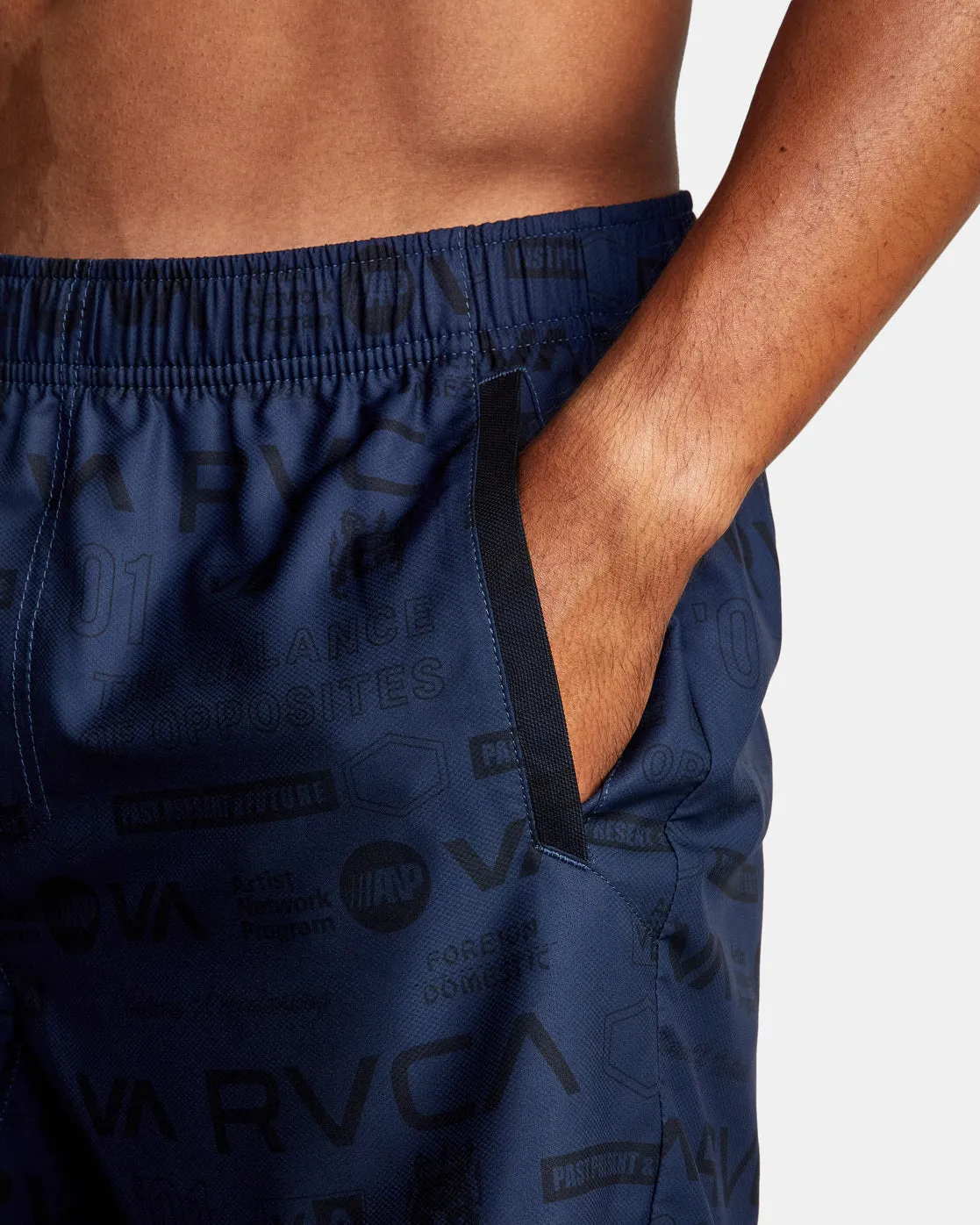 Yogger IV 17 Athletic Shorts - Brand All Over Midnight