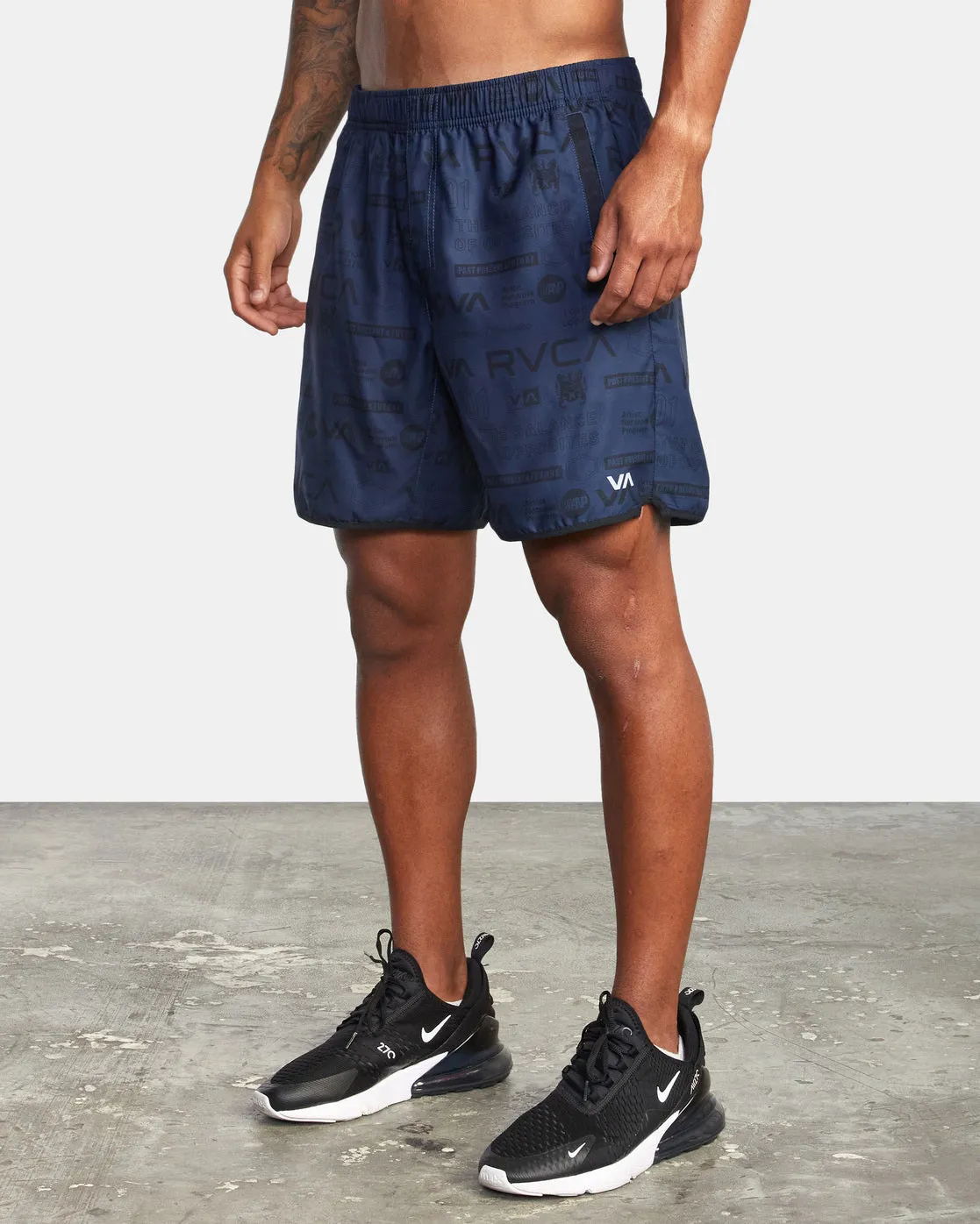 Yogger IV 17 Athletic Shorts - Brand All Over Midnight