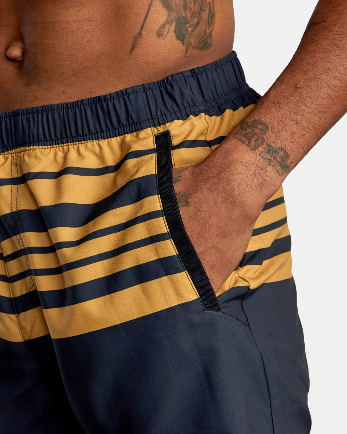 Yogger IV 17 Athletic Shorts - Goldsmith Stripe