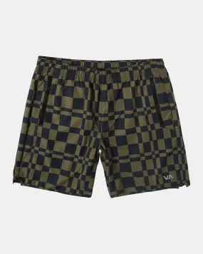 Yogger IV 17 Athletic Shorts - Grid Trip Olive