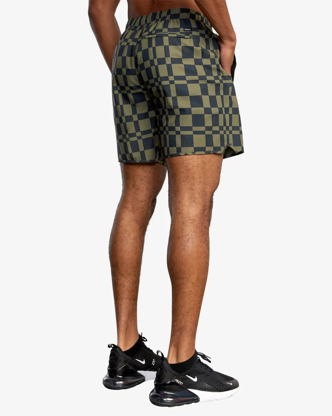 Yogger IV 17 Athletic Shorts - Grid Trip Olive