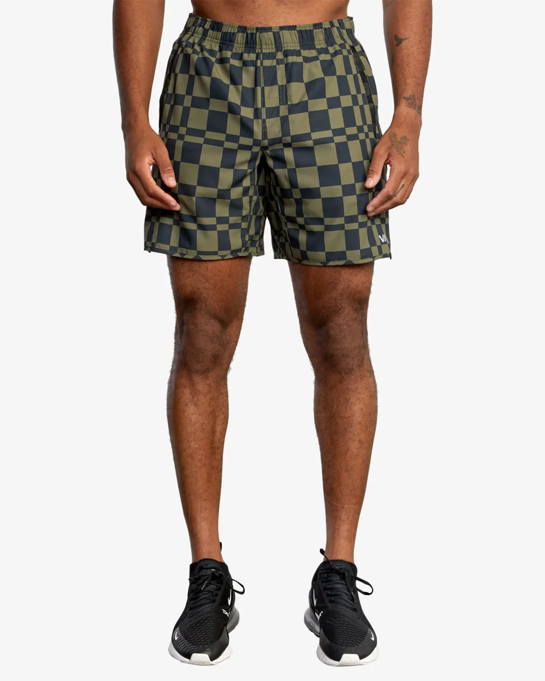 Yogger IV 17 Athletic Shorts - Grid Trip Olive