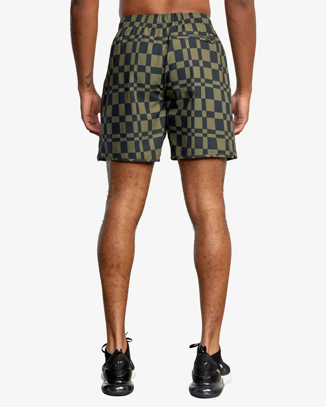 Yogger IV 17 Athletic Shorts - Grid Trip Olive