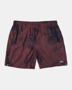 Yogger IV 17 Athletic Shorts - Mohogany Tie Dye