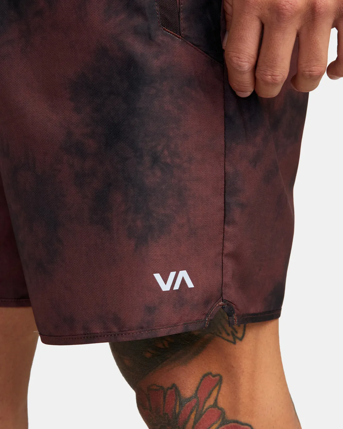 Yogger IV 17 Athletic Shorts - Mohogany Tie Dye