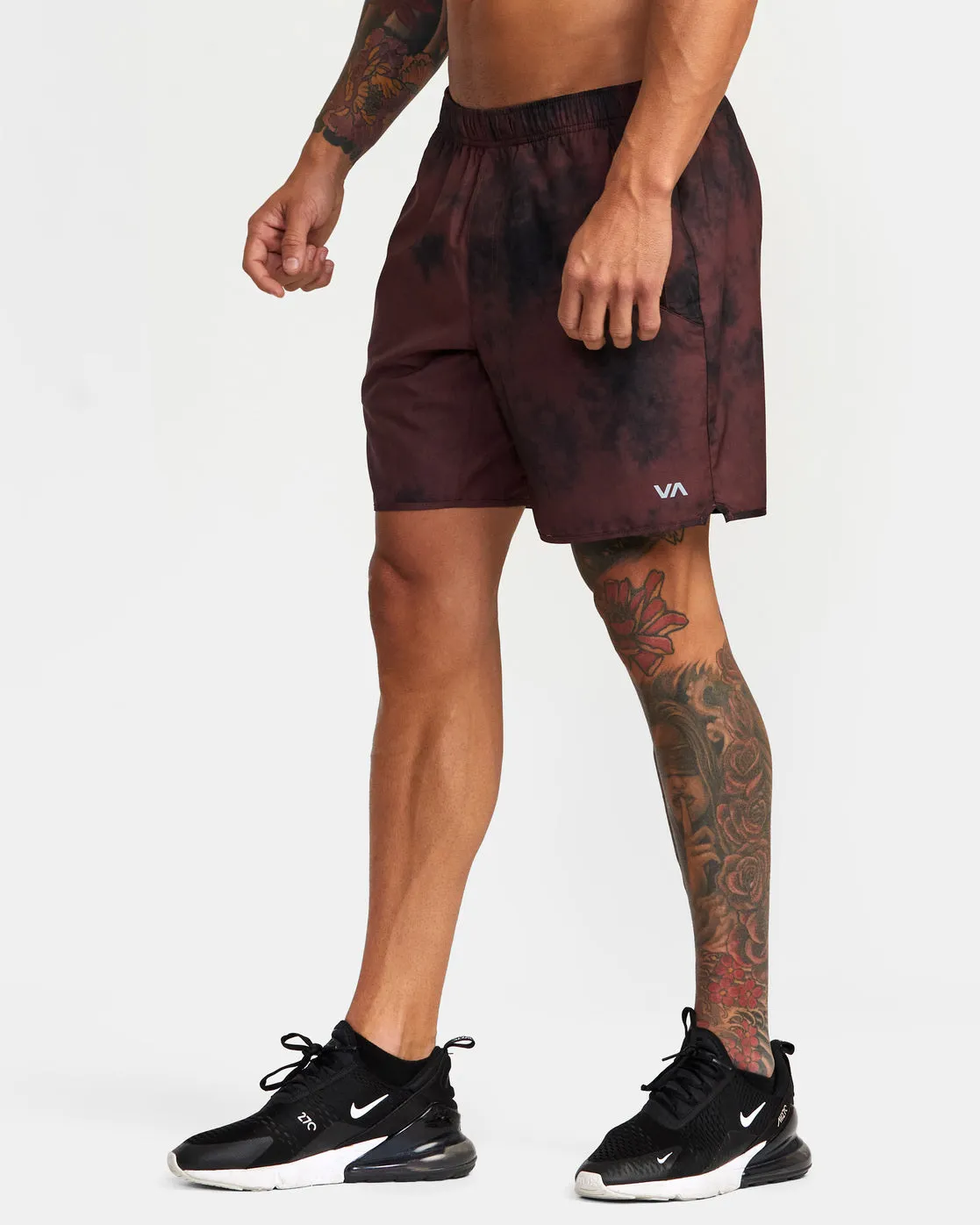 Yogger IV 17 Athletic Shorts - Mohogany Tie Dye